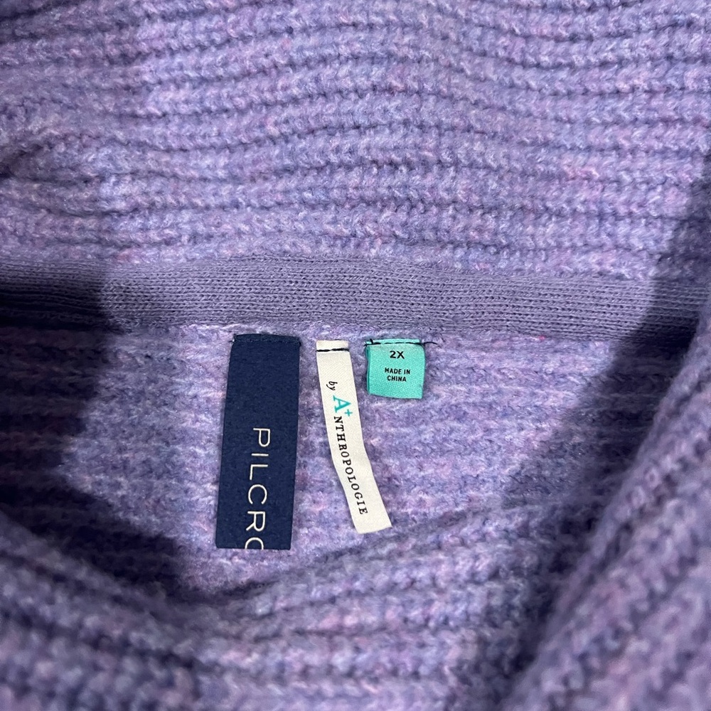 Anthropologie Pilcro Lavender Chunky Turtleneck Sweater